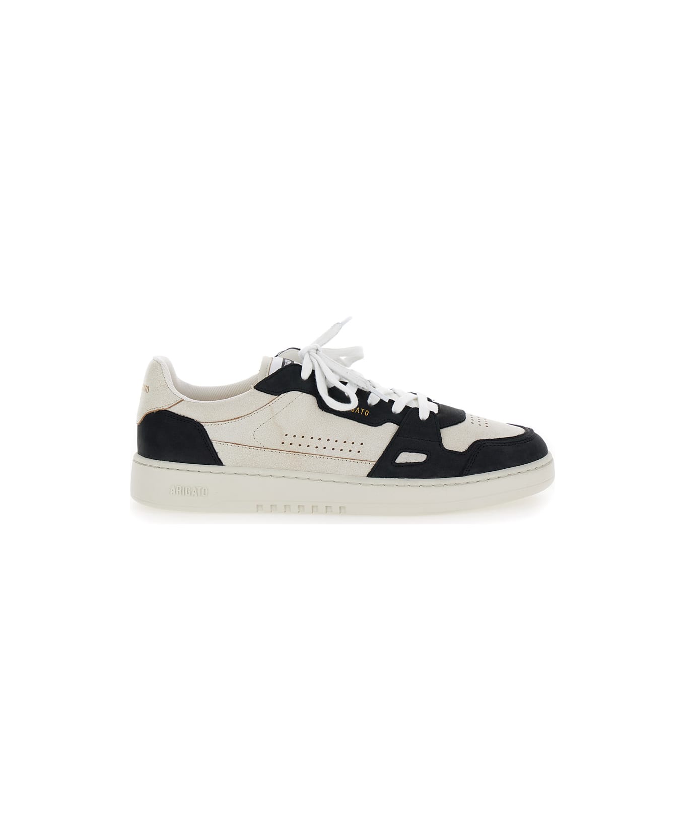 Axel Arigato 'dice Lo' Black And Beige Two-tone Sneakers In Calf Leather Man - White/black