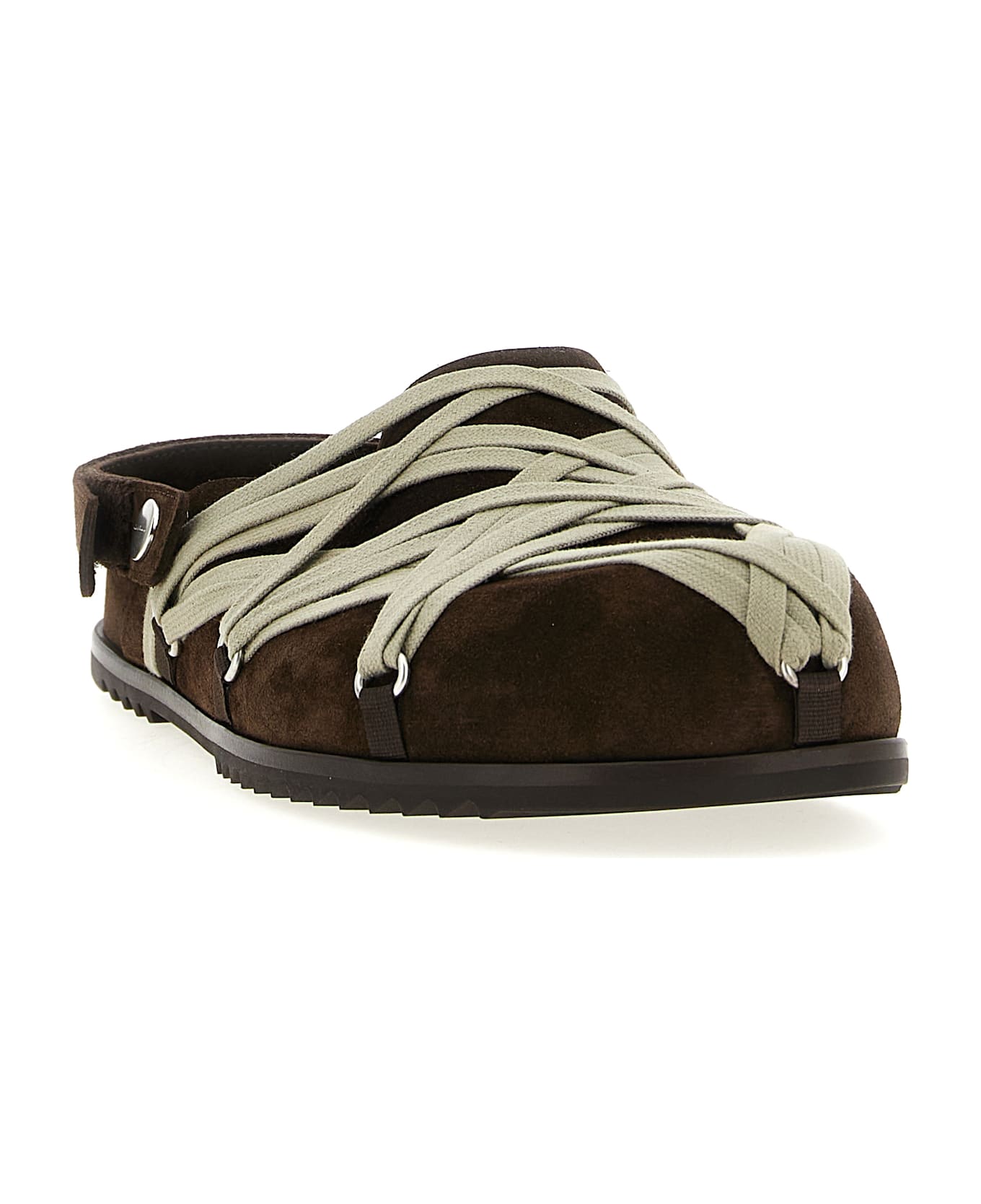 Rick Owens 
megalace Mule Granola
 Sabots - Brown