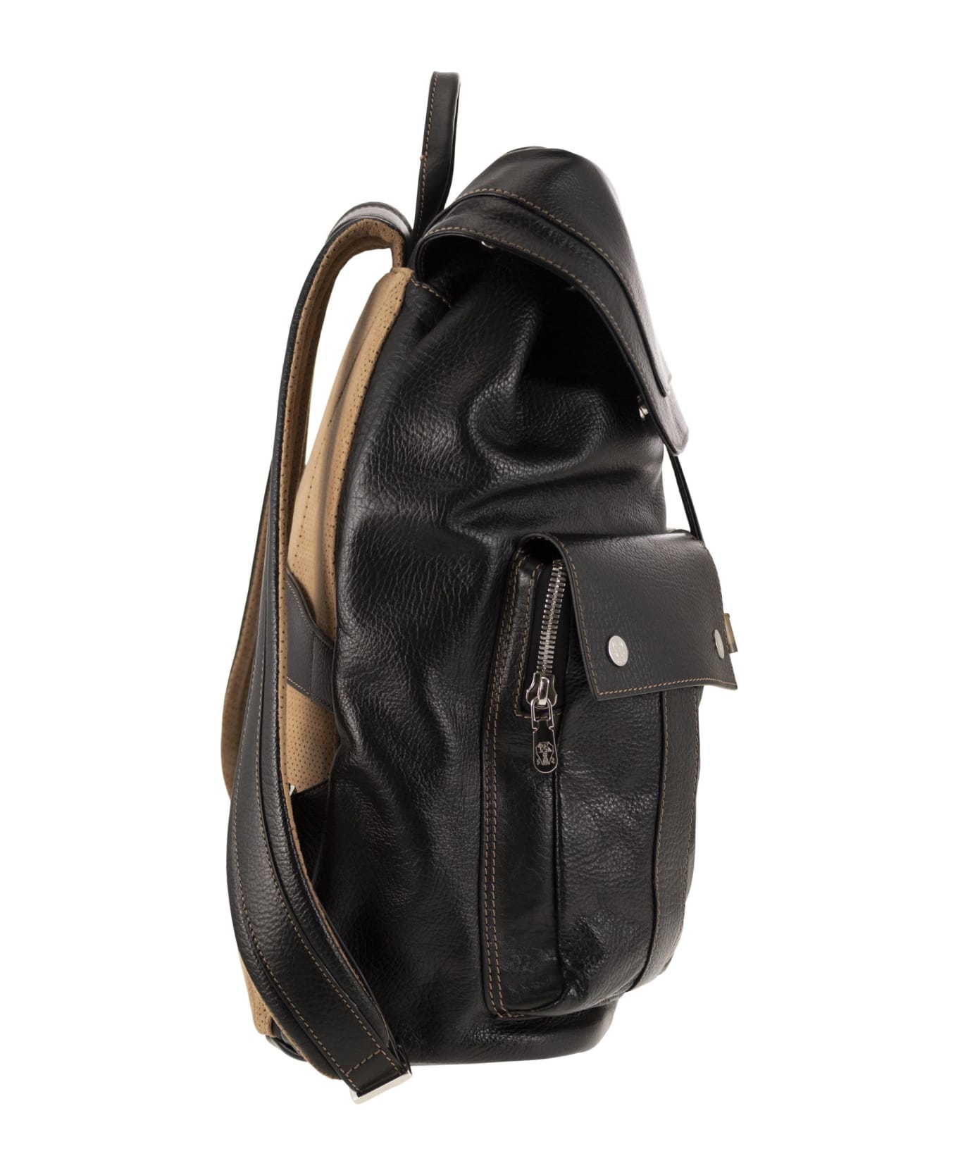 Brunello Cucinelli Leather Backpack - Black バックパック