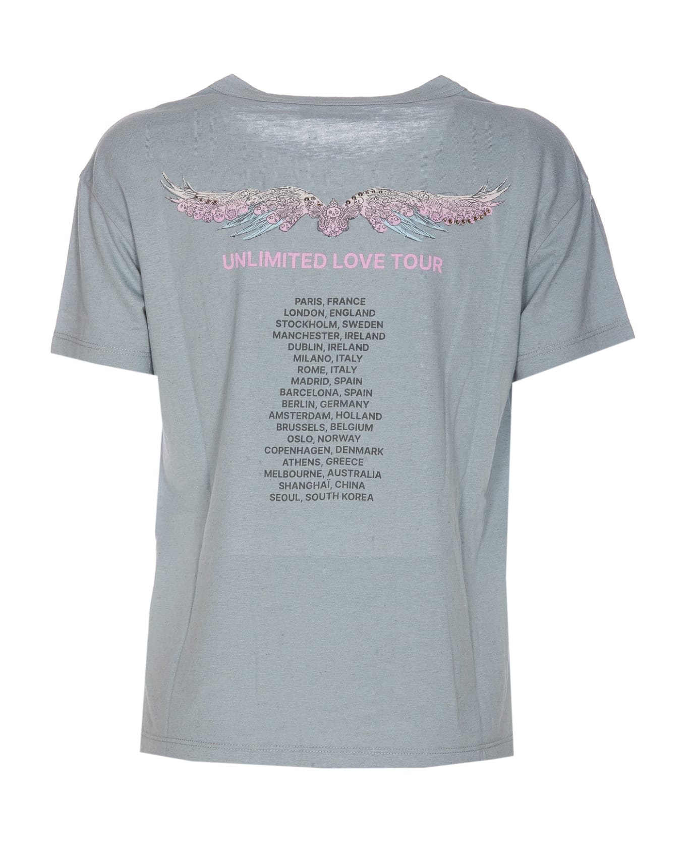 Zadig & Voltaire Marta Concert Strass T-shirt - Grey