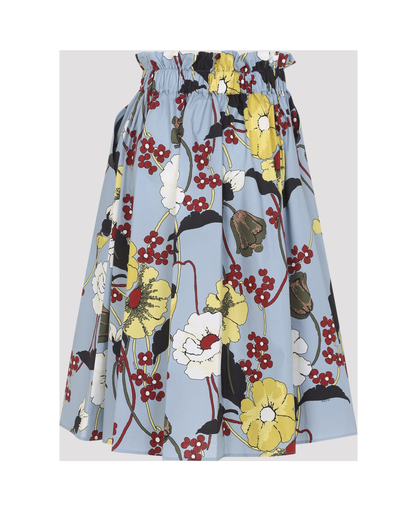 Marni Flared Midi Skirt - Sky