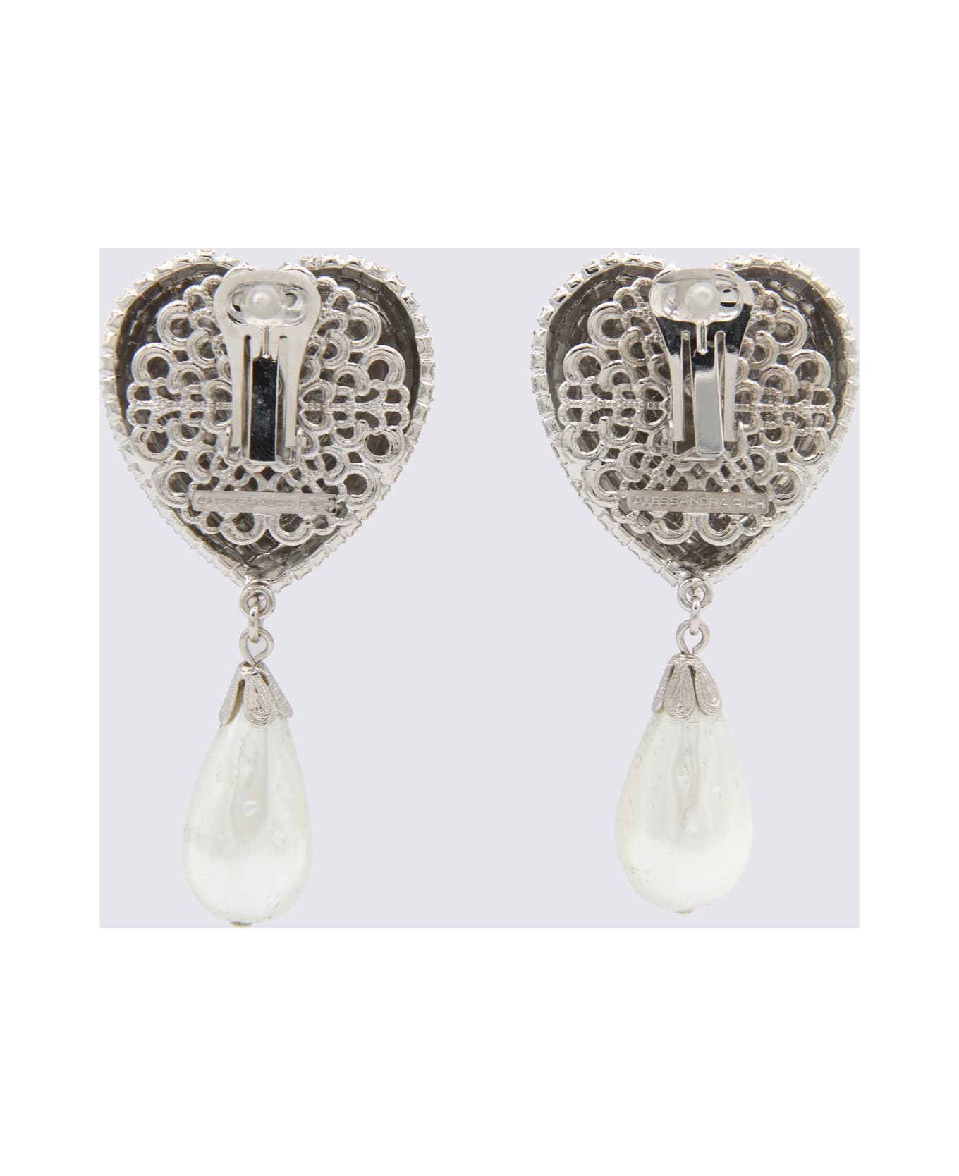 Alessandra Rich Silver-tone Brass Earrings - CRY-SILVER イヤリング
