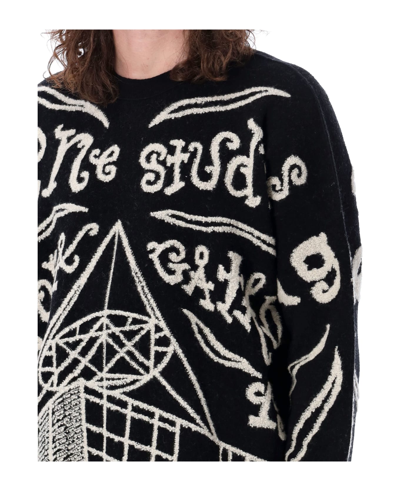 Acne Studios Jaquard Sweater - BLACK