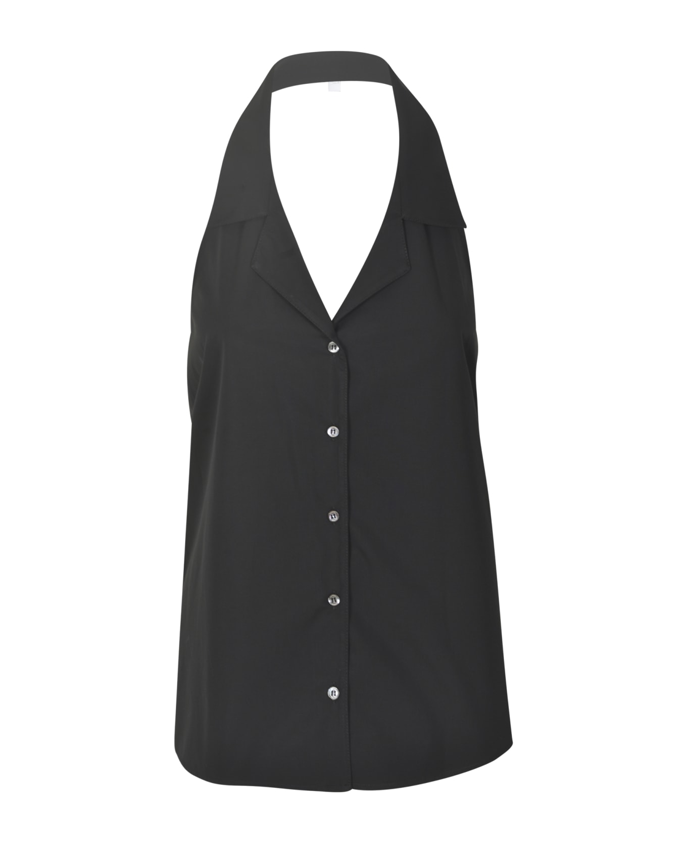 Aspesi Scoop-neck Sleeveless Shirt - Black