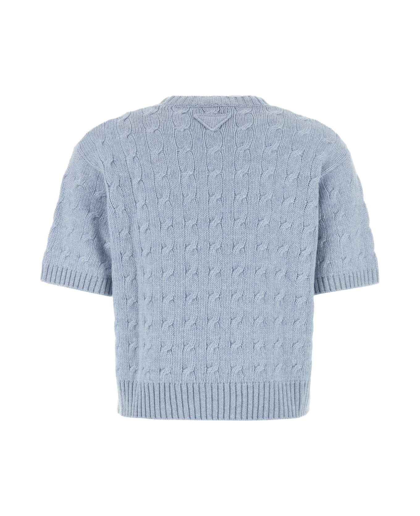 Prada Powder Blue Cashmere Sweater - AZZURRO