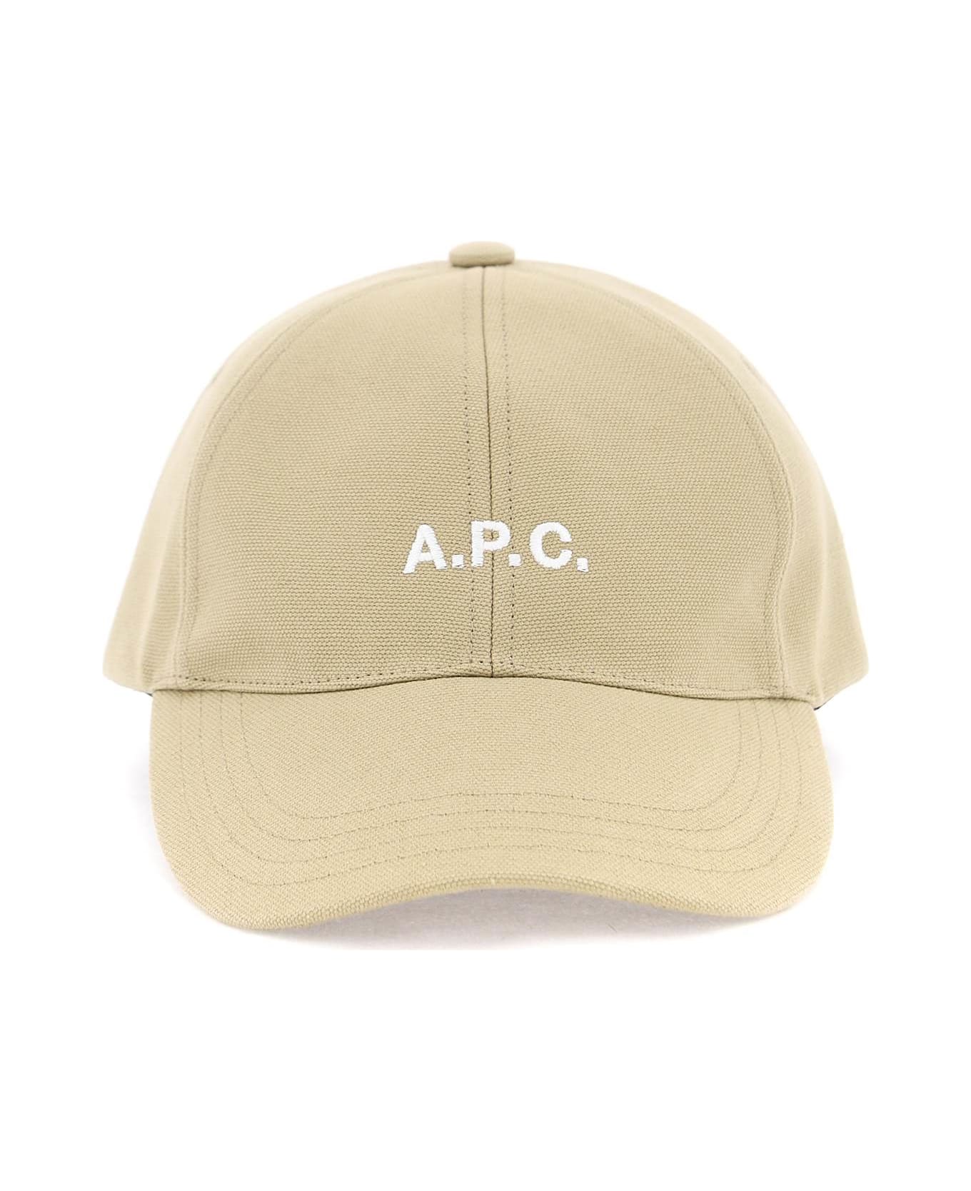 A.P.C. Charlie Baseball Cap - BEIGE FONCE (Beige)