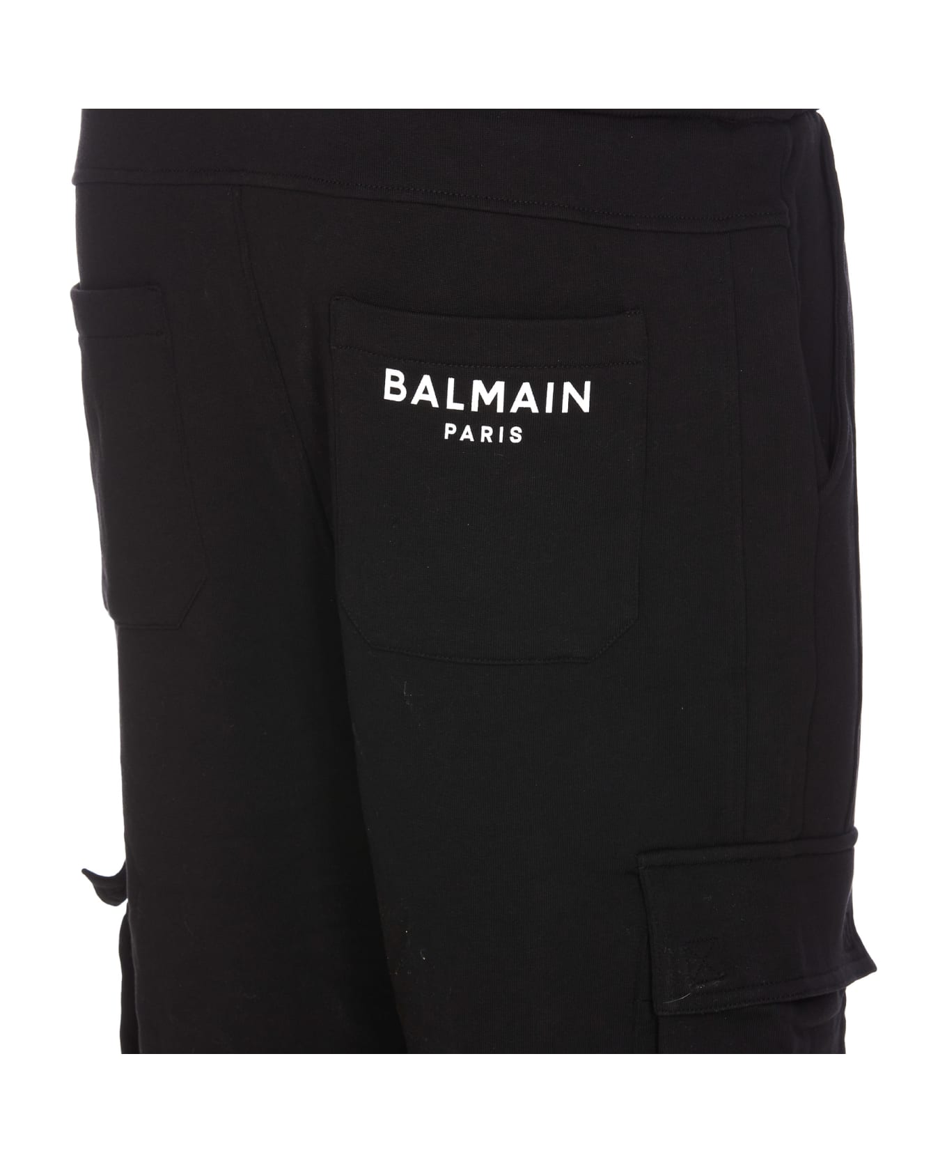 Balmain Logo Cargo Pants - Black