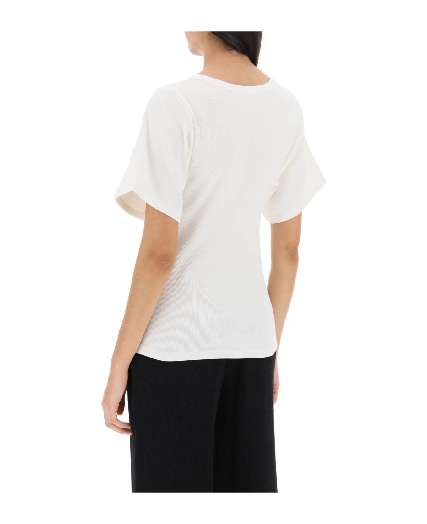 By Malene Birger Lunai Ribbed T-shirt - SOFT WHITE (White)