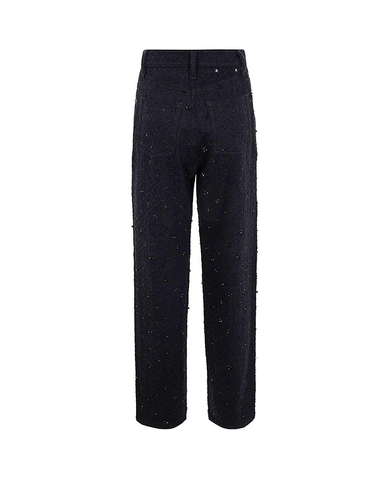Golden Goose Embellished Tweed Trousers - Black