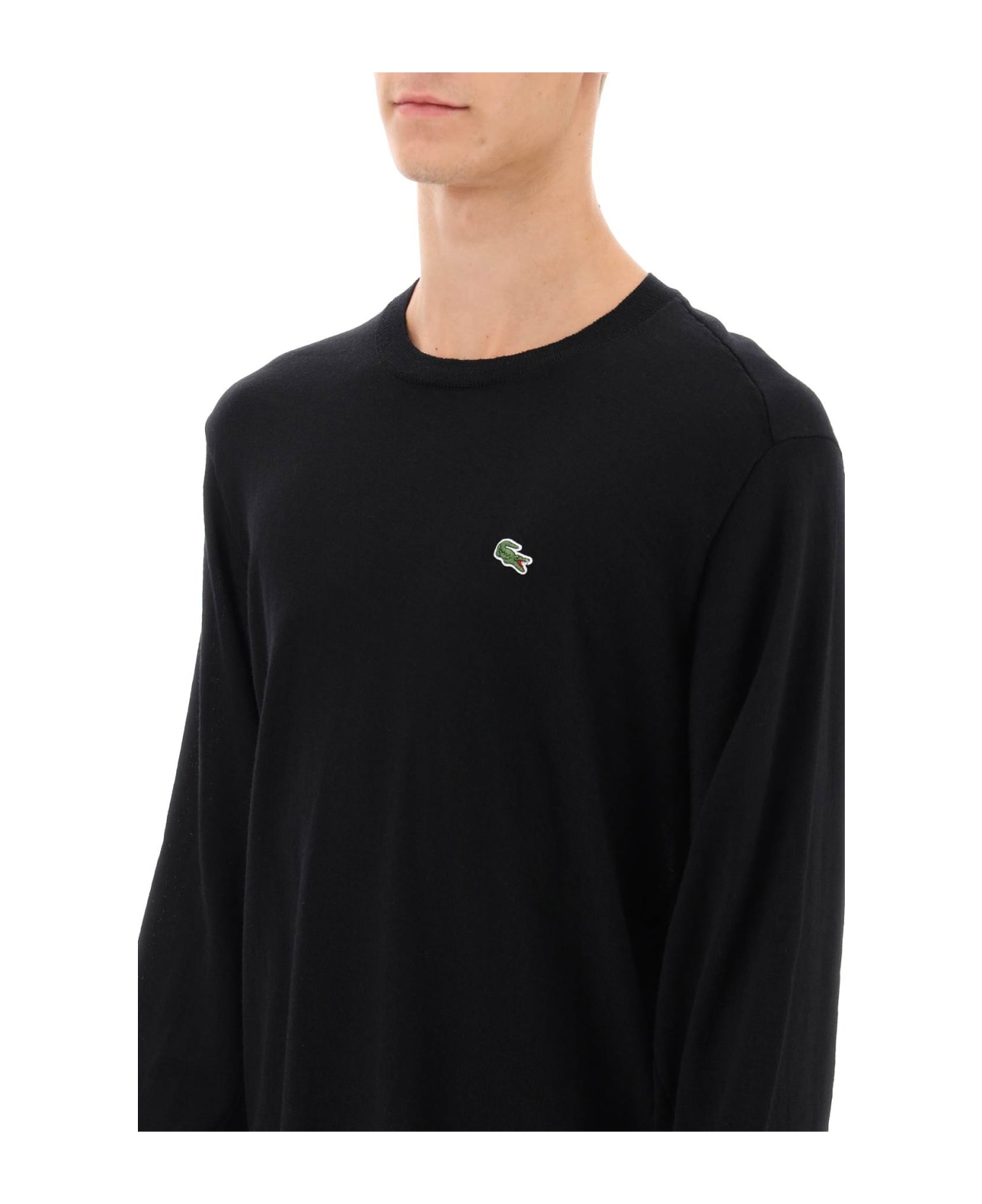 Comme des Garçons Shirt X Lacoste Bias-cut Sweater - BLACK (Black)