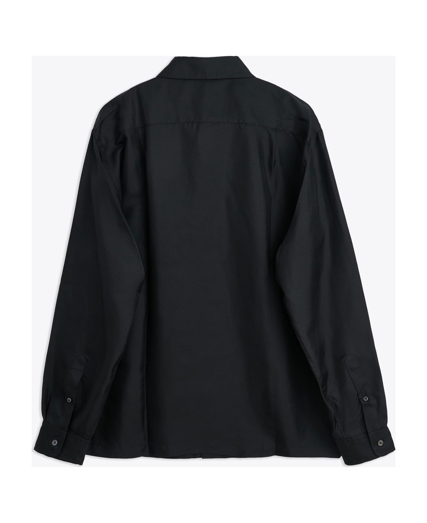 Sunflower #4133 Black silk shirt with long sleeves - Silk Shirt - Nero