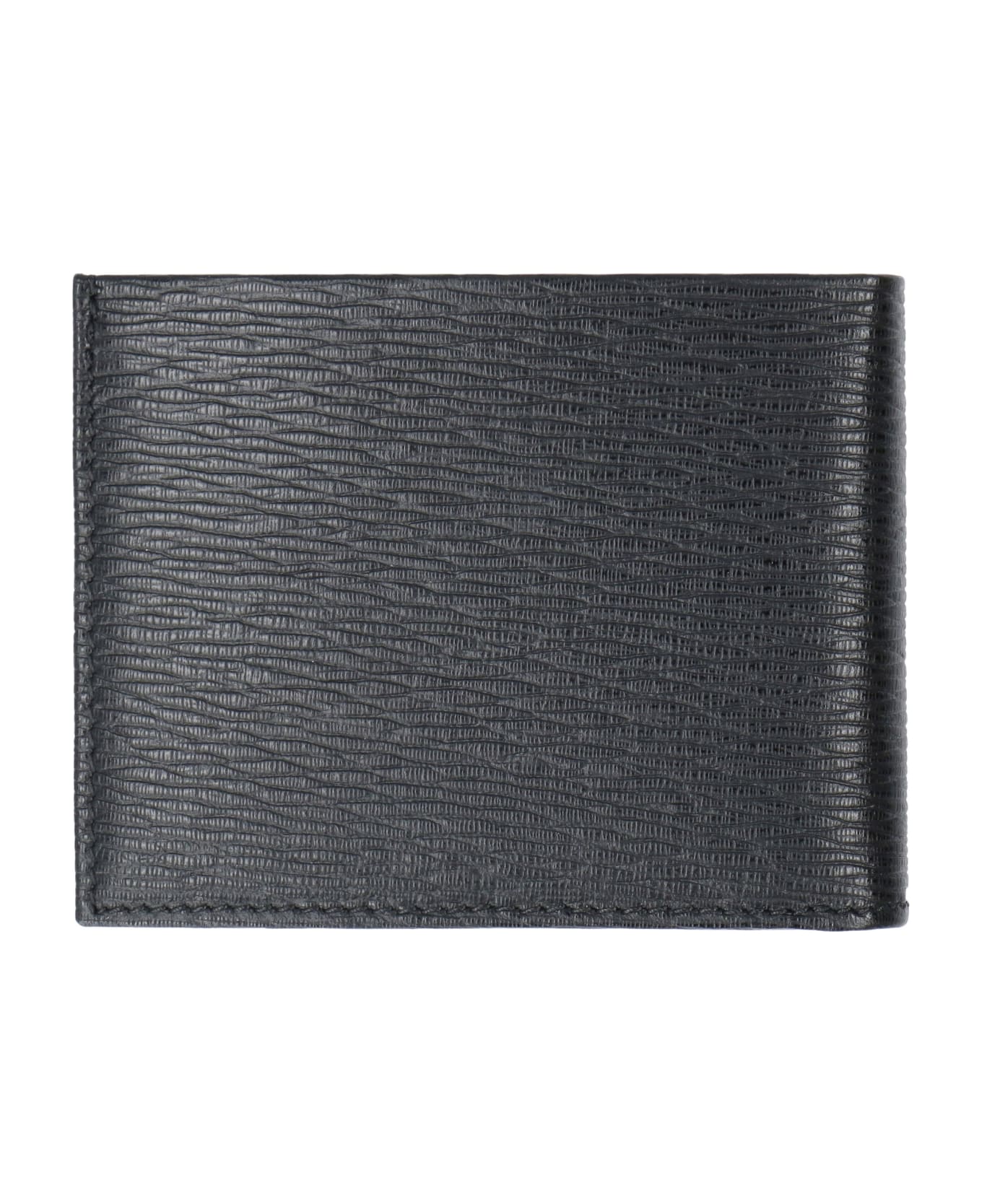 Ferragamo Gancini Leather Flap-over Wallet - black 財布