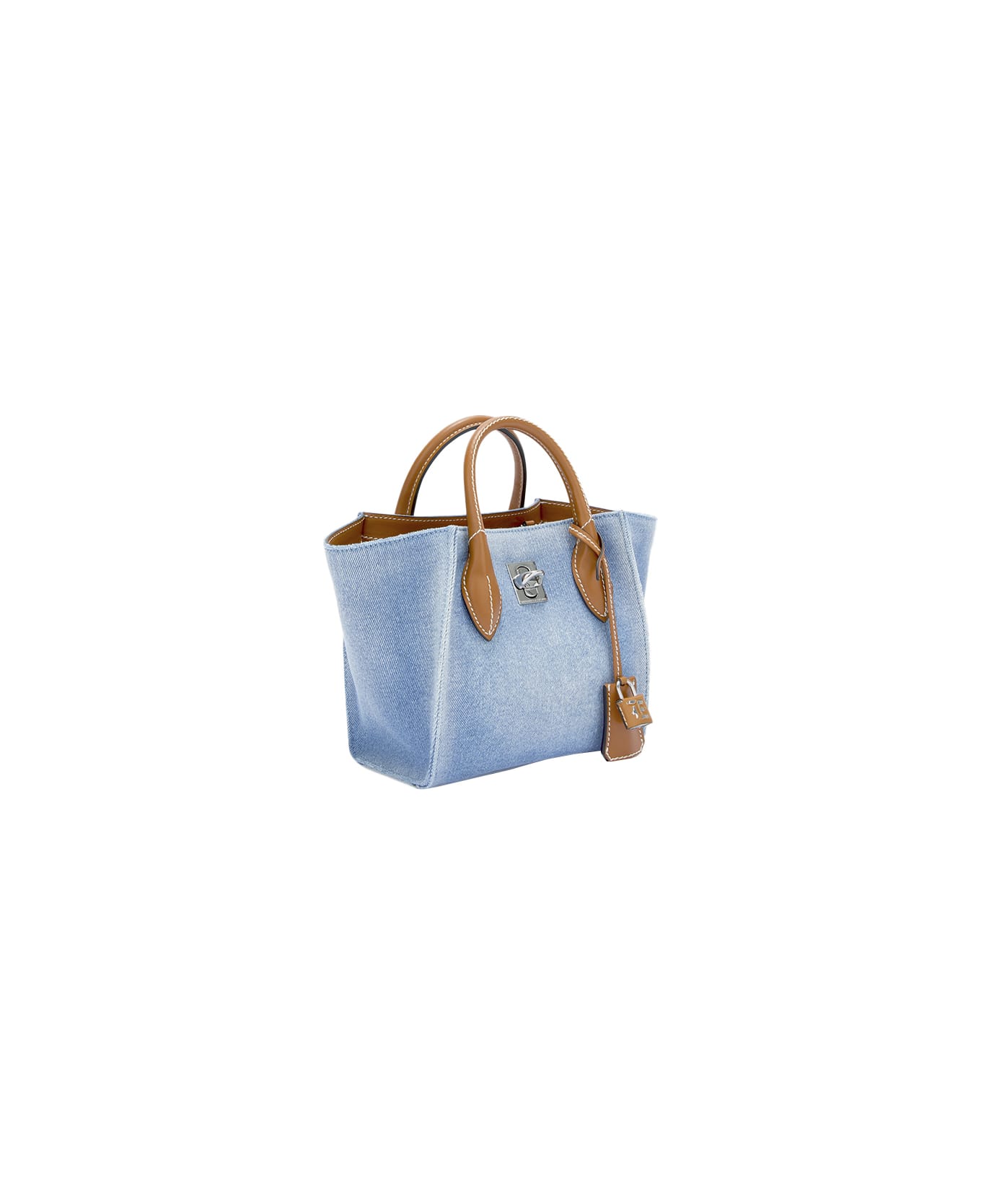 Ermanno Scervino Black Mini Maggie Bag With All-over Rhinestones - Blue