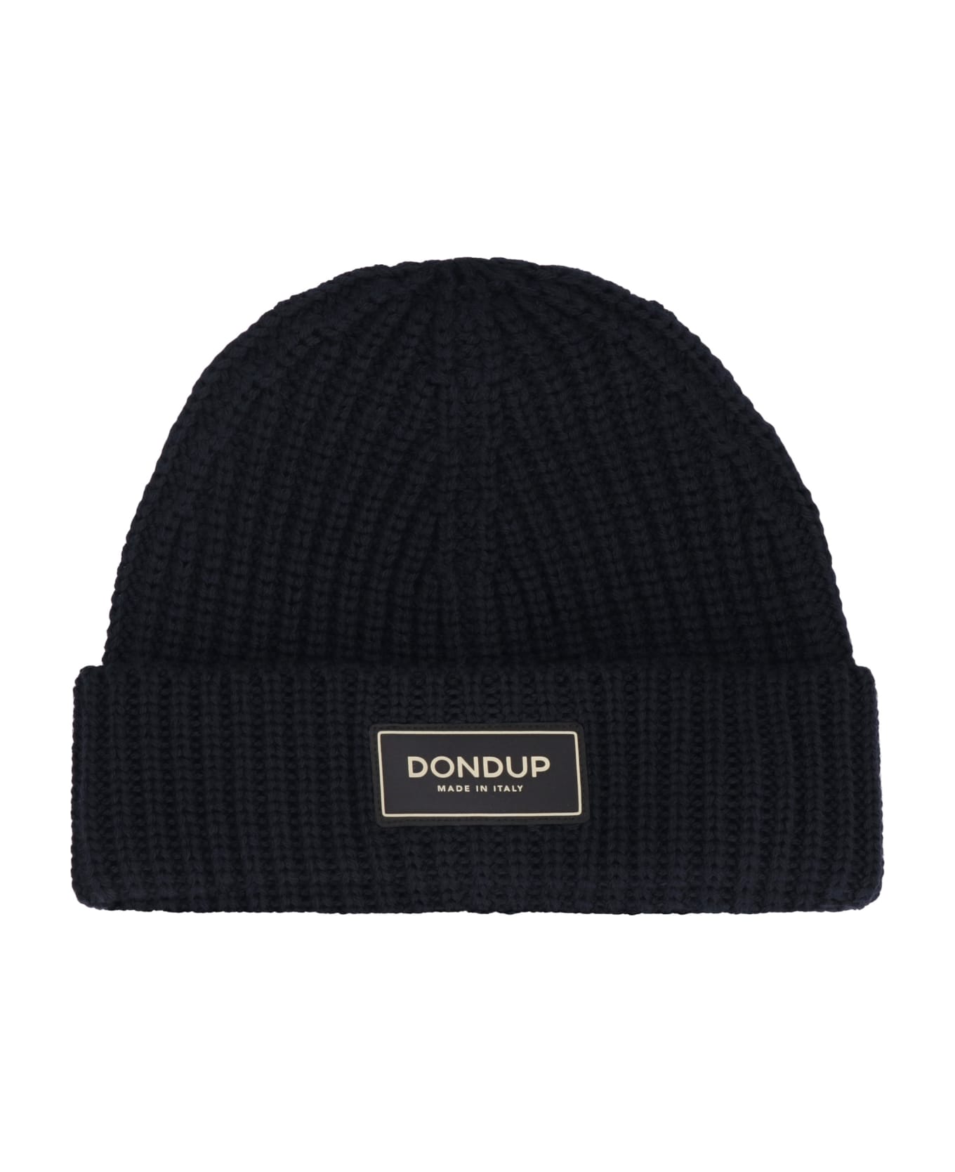 Dondup Ribbed Knit Beanie - blue