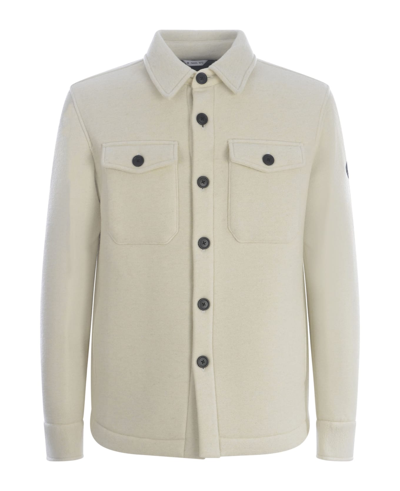 Manuel Ritz Shirt Jacket Manuel Ritz In Wool Blend - Crema ジャケット