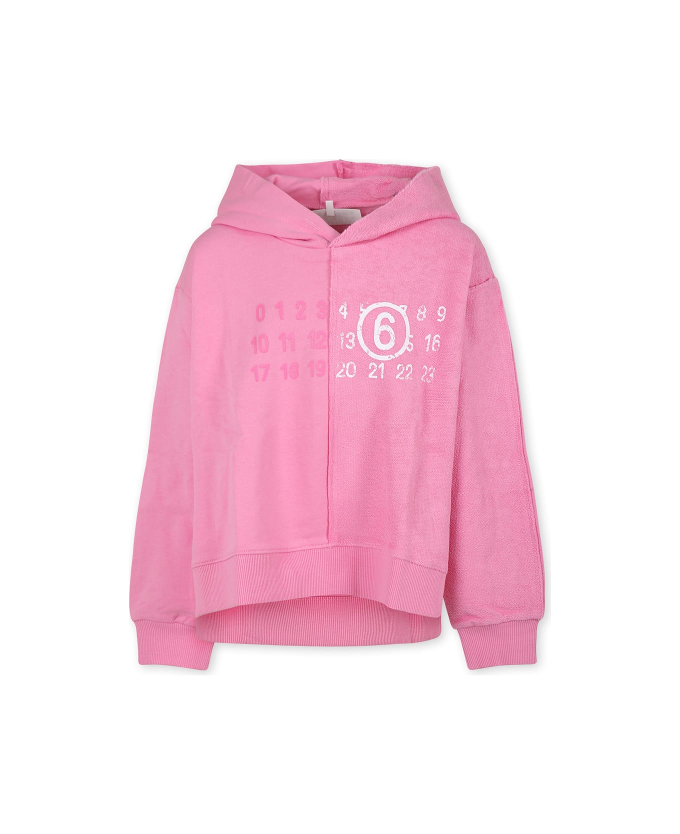 MM6 Maison Margiela Pink Sweatshirt For Girl With Logo - Pink