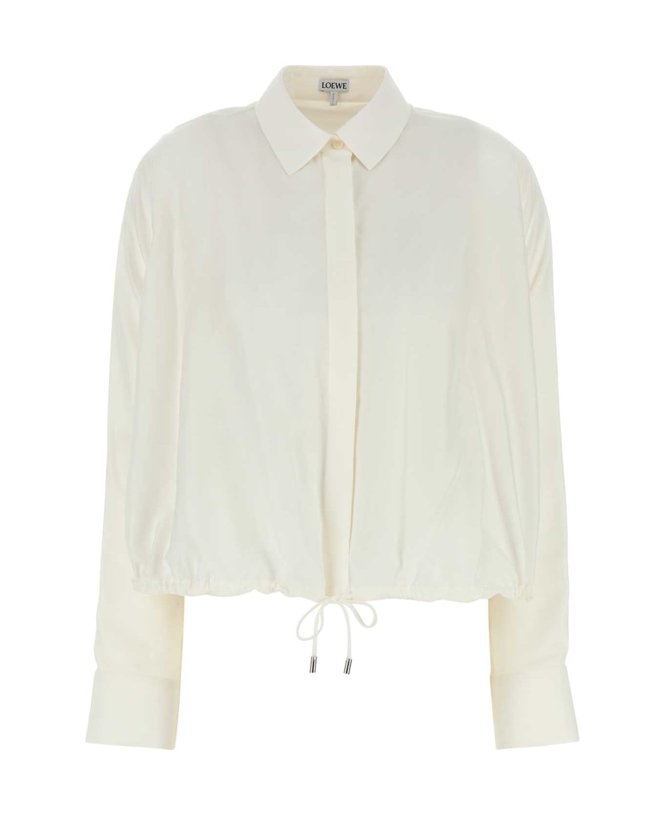 Loewe White Silk Shirt - WHITE