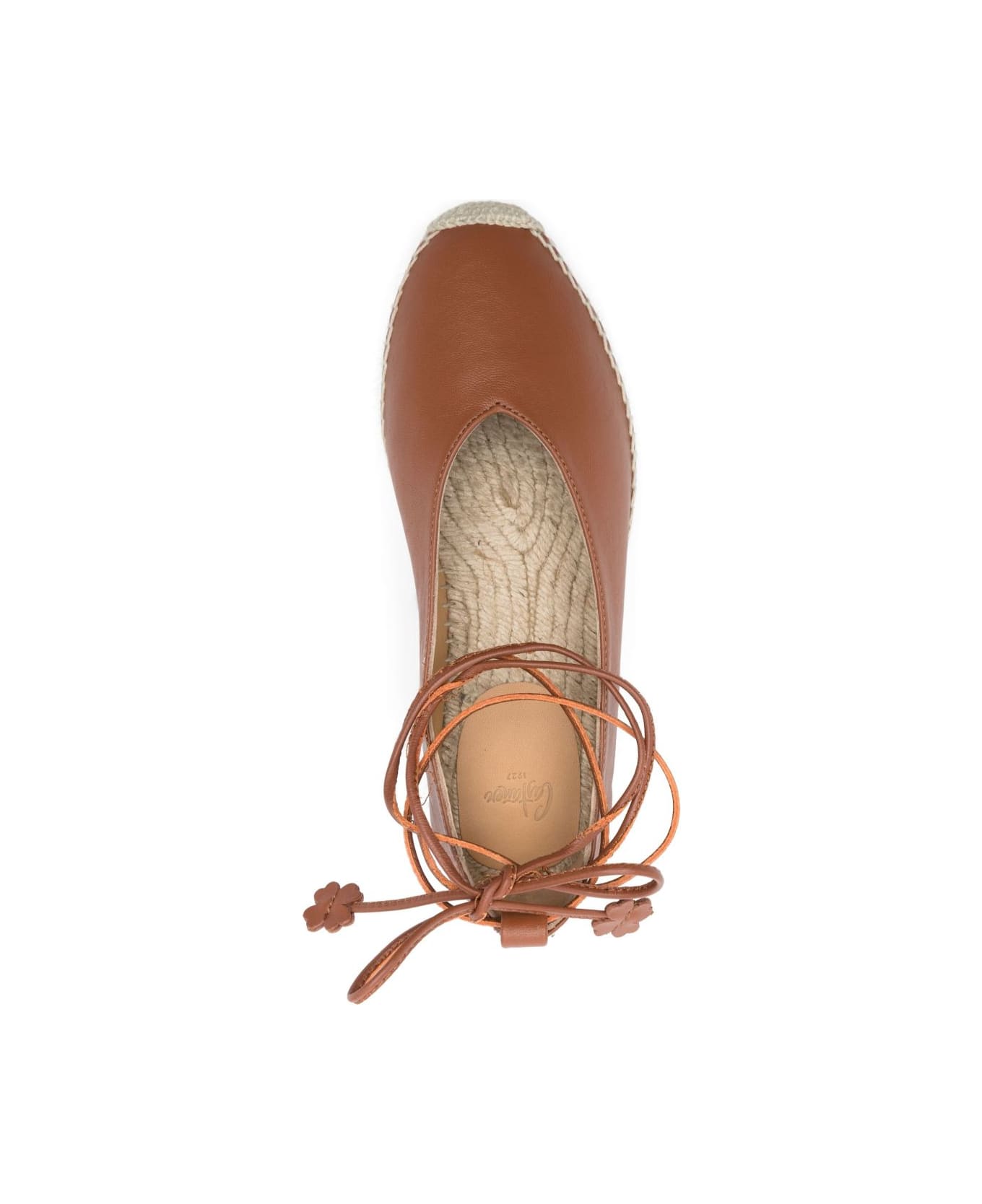 Castañer Gea Leather Espadrilles - Leather Brown