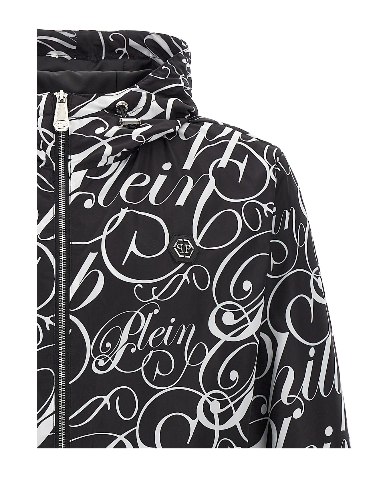 Philipp Plein All-over Logo Jacket - White/Black