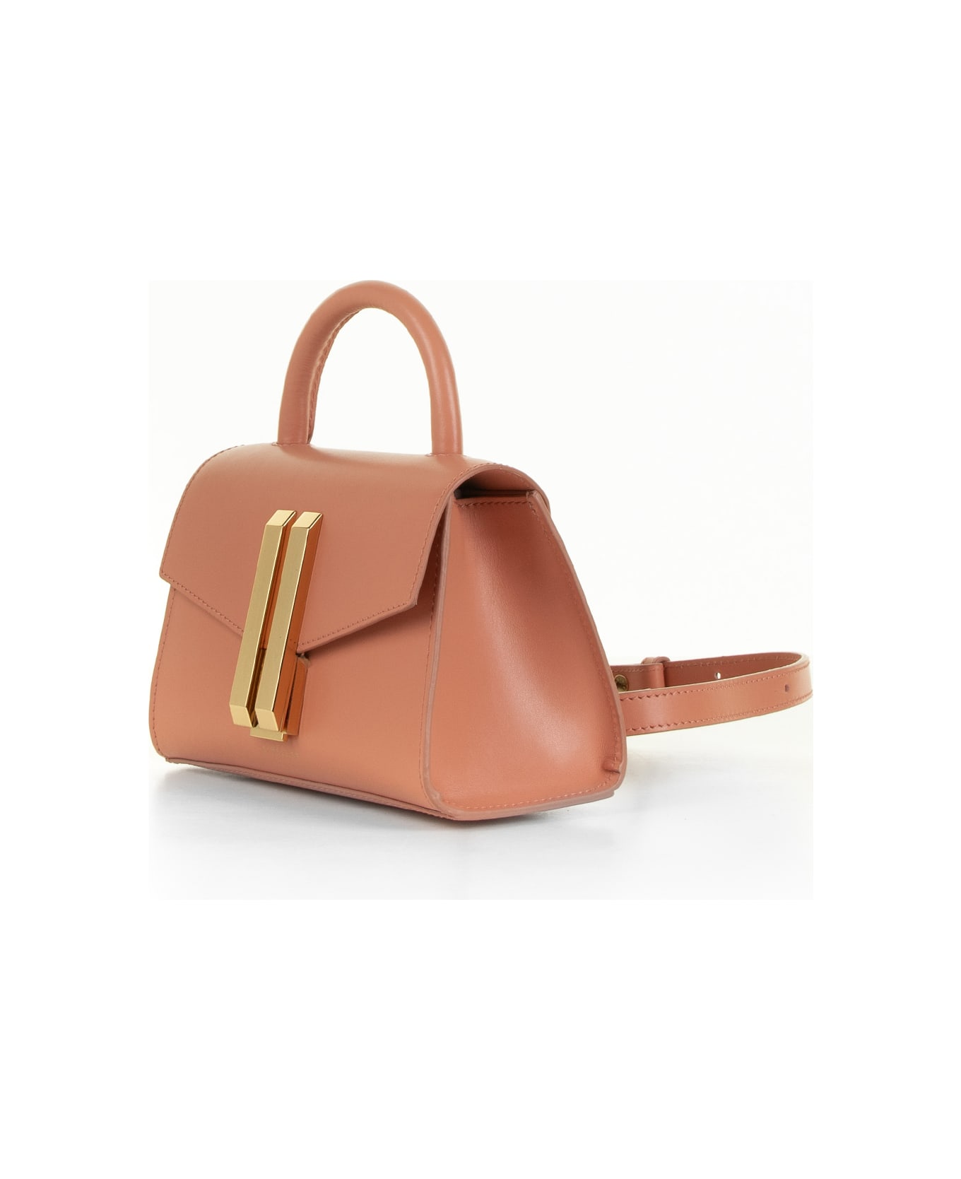 Demellier Montreal Nano Leather Bag With Shoulder Strap - CORAL