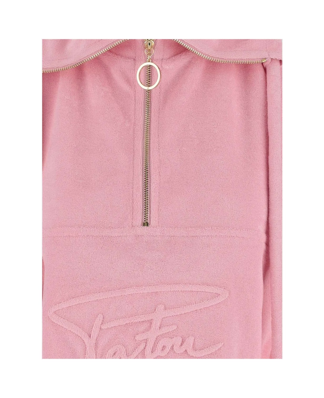 Patou Cotton Sweatshirt With Embossed Patou Signature - Pink フリース