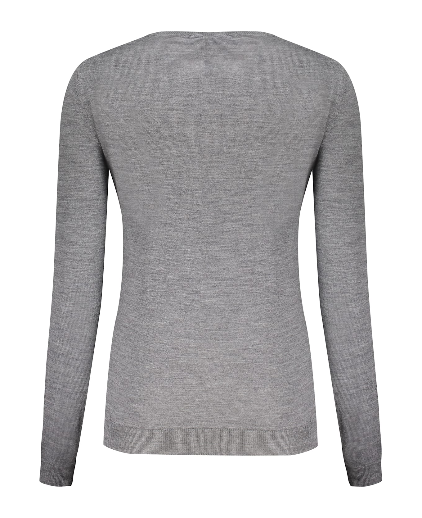 Valentino Garavani Long Sleeve Crew-neck Sweater - grey