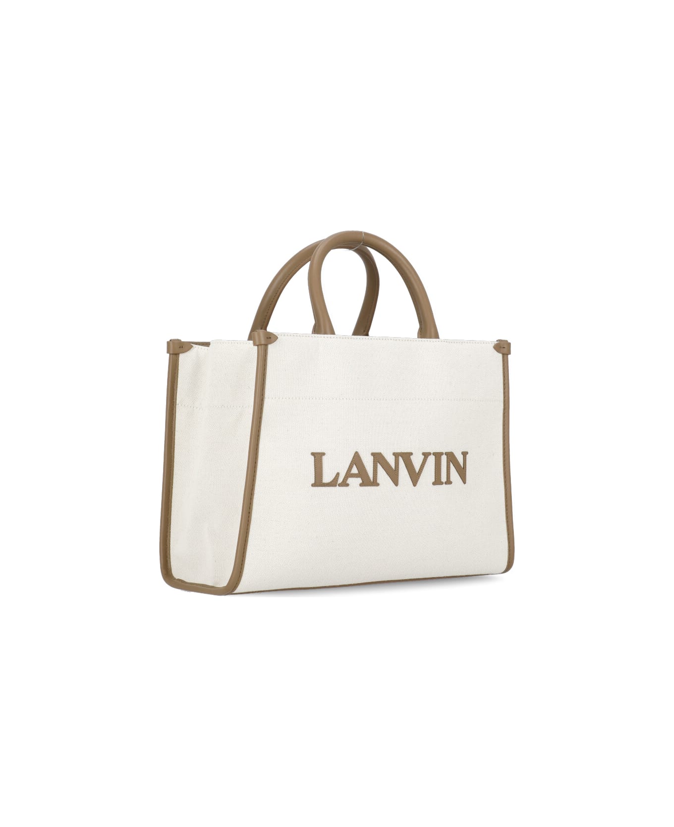 Lanvin Cotton And Linen Shopping Bag - Beige