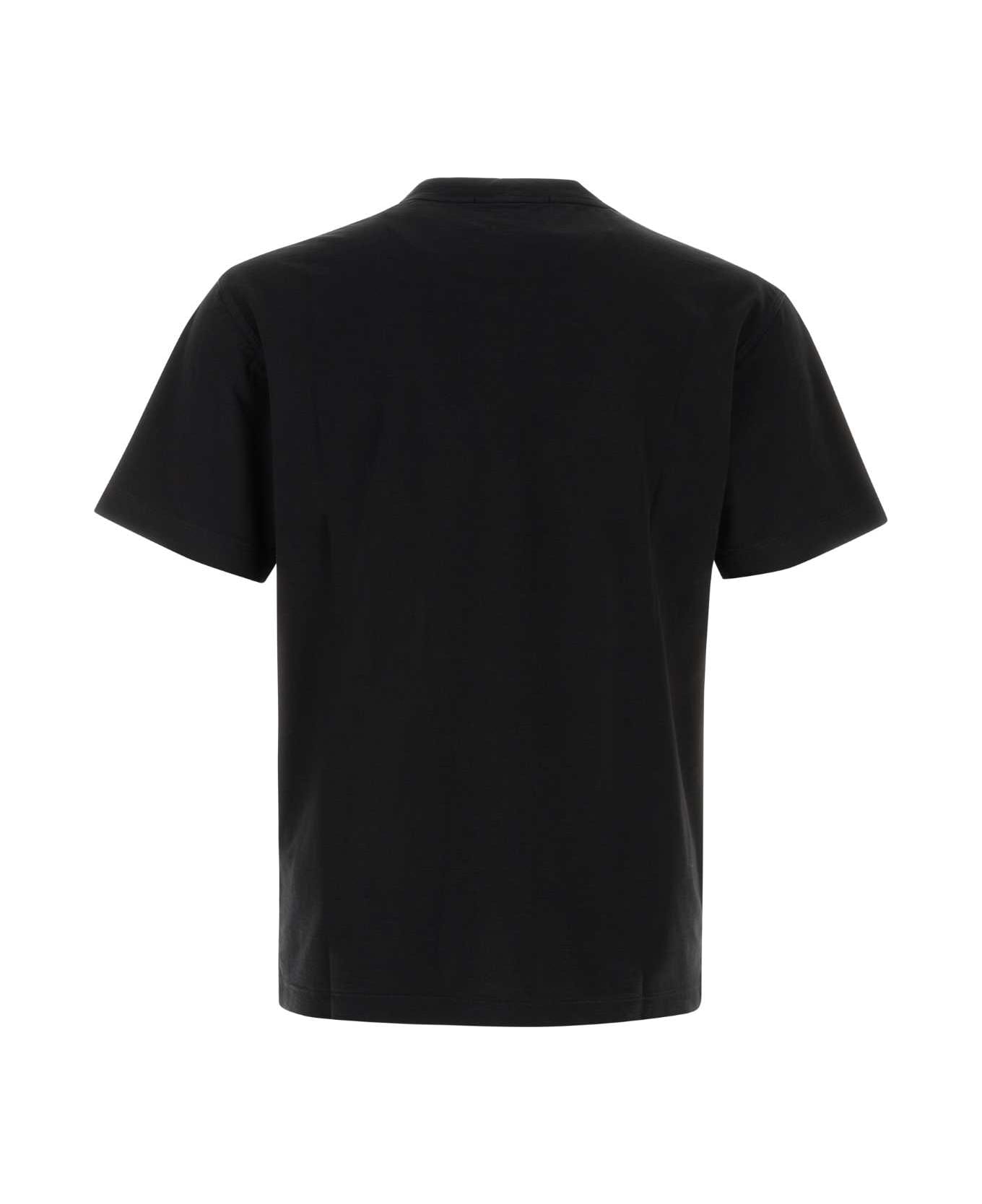 Stone Island Black Cotton T-shirt - BLACK