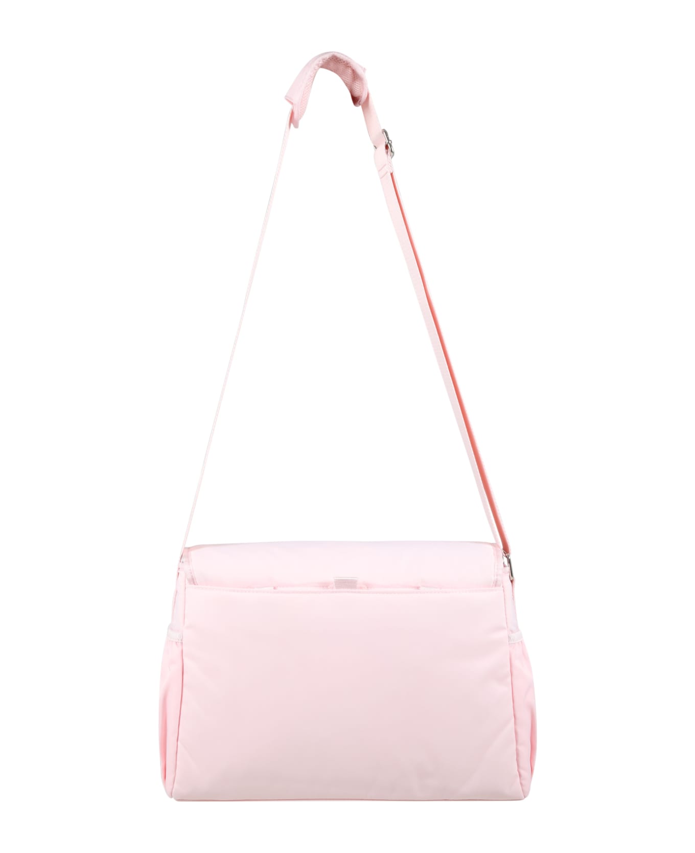 Emporio Armani Pink Mum Bag For Baby Girl With Logo - Pink