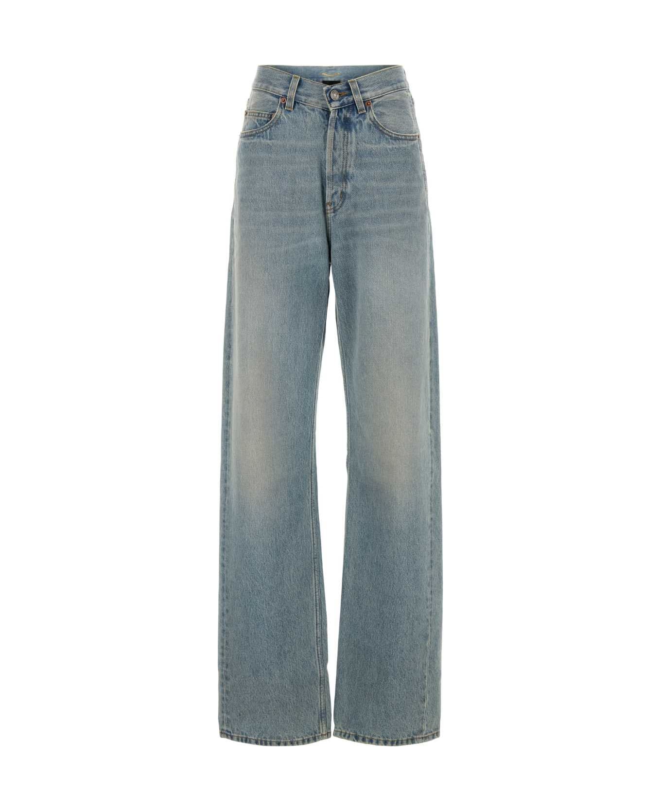 Saint Laurent V Waist Baggy Jeans - MICHIGANBLUE