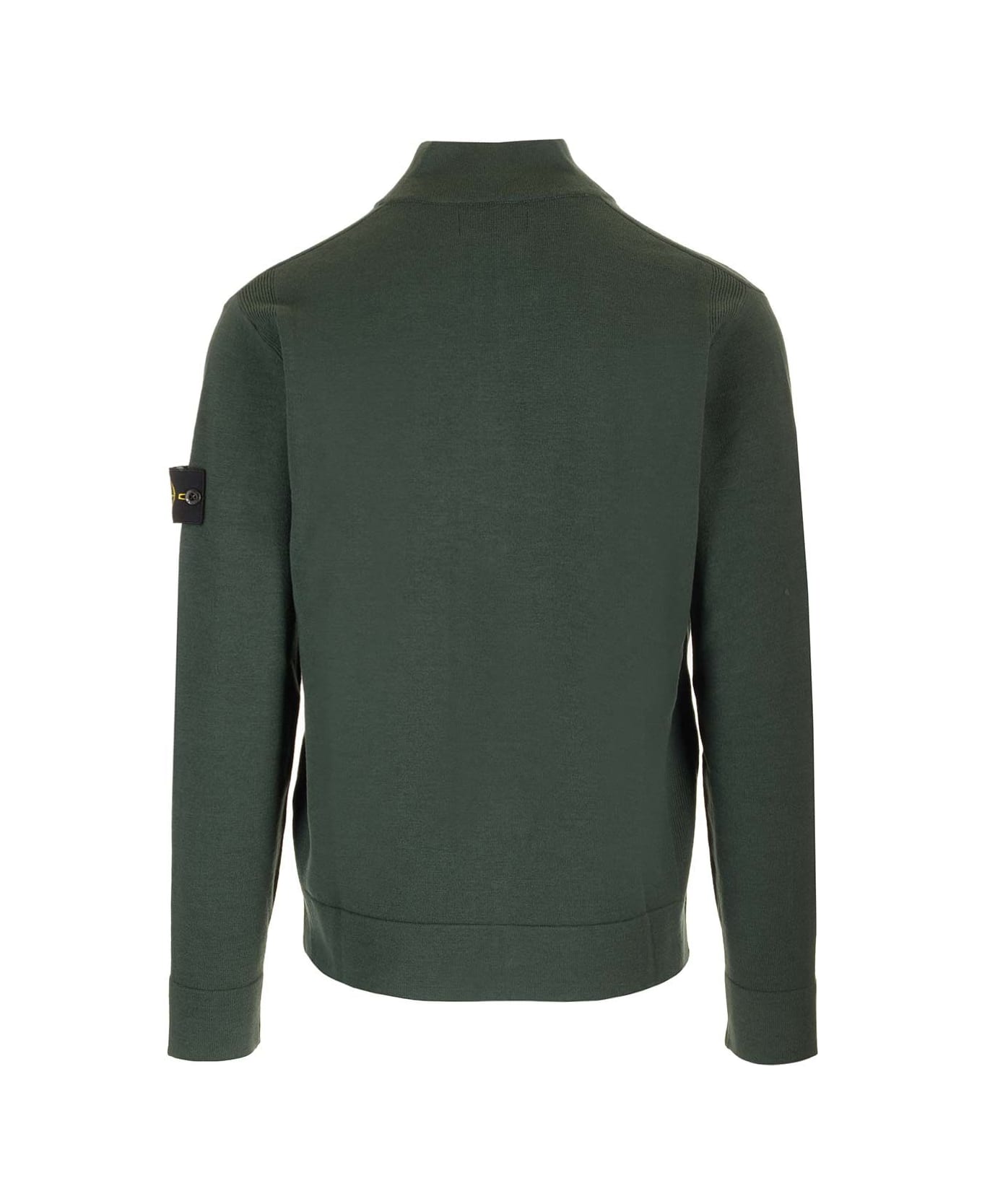 Stone Island Zip-up Sweatshirt - Green