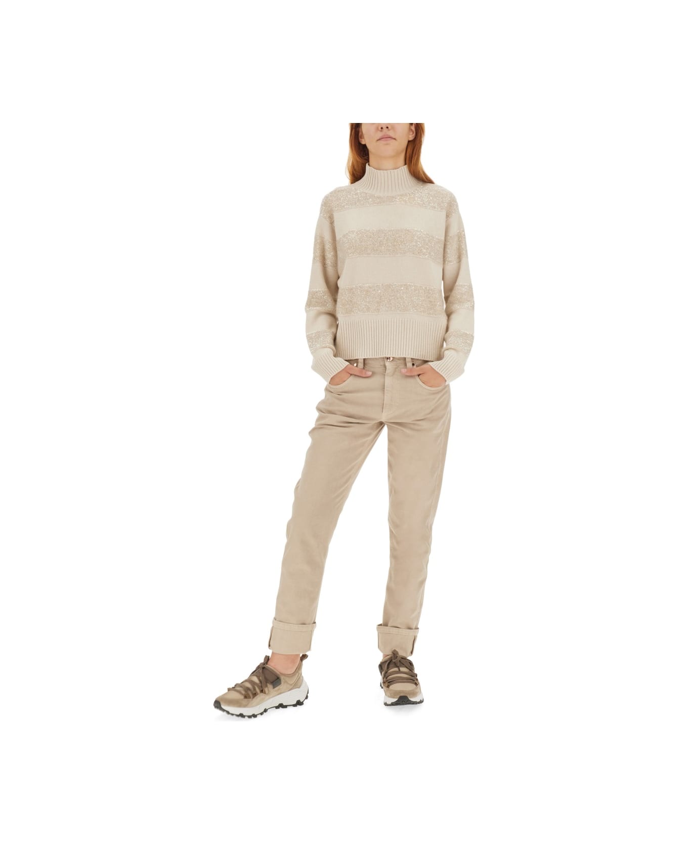 Brunello Cucinelli Skinny Fit Jeans - BEIGE ボトムス