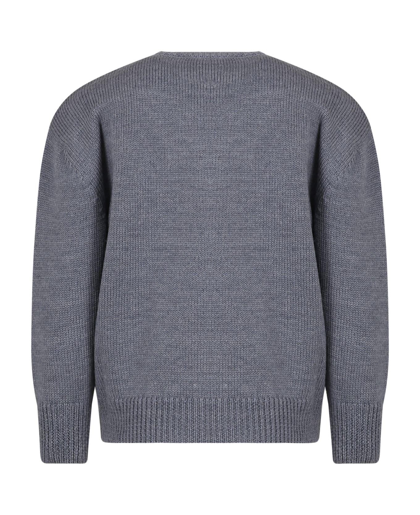 Fendi Grey Sweater With Logo For Kids - Grey