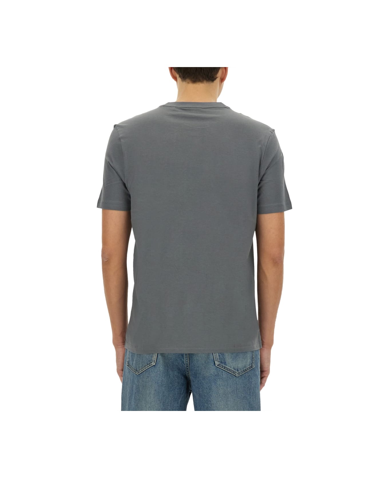Hugo Boss T-shirt With Contrasting Logo - GREY