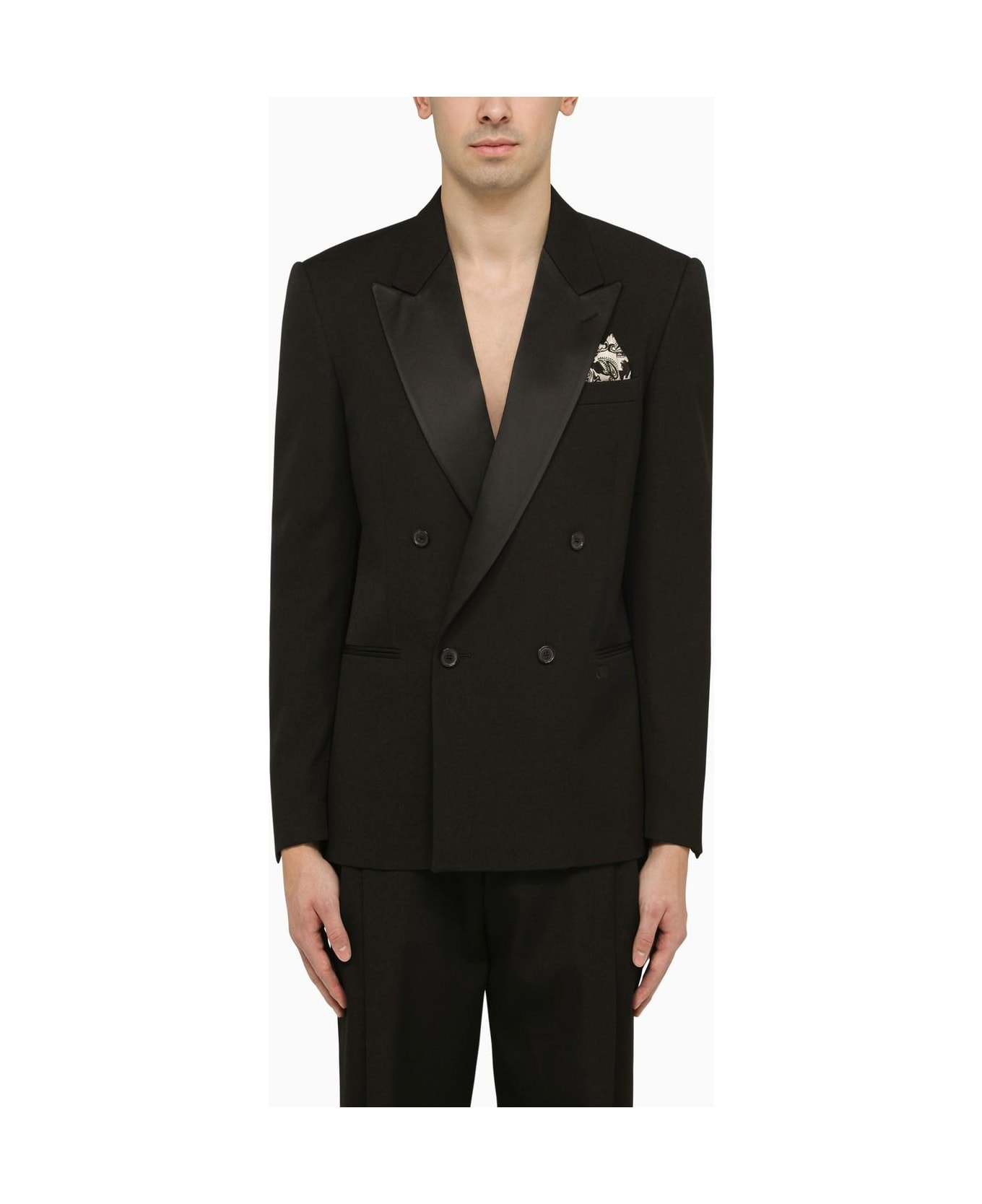 Off-White Double-breasted Wool Blazer - Black