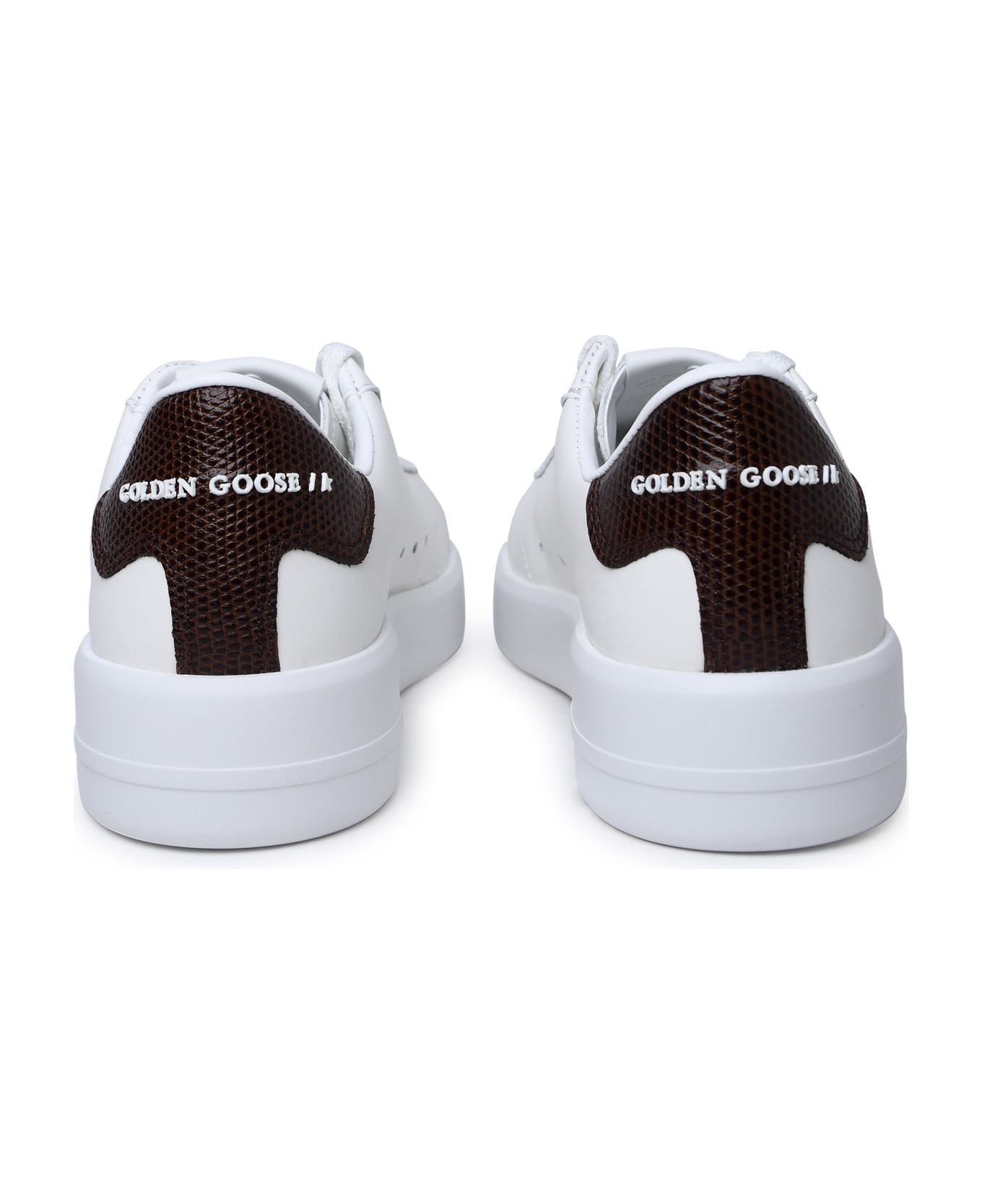 Golden Goose Pure-star Lace-up Sneakers - White-burgundy スニーカー