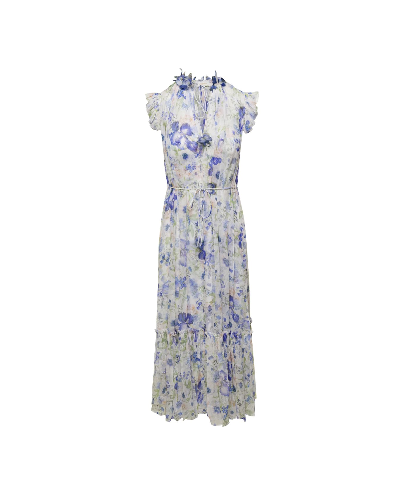 Zimmermann Multicolored Floral Garden Print Maxi Dress In Viscose Woman - Multicolor ワンピース＆ドレス