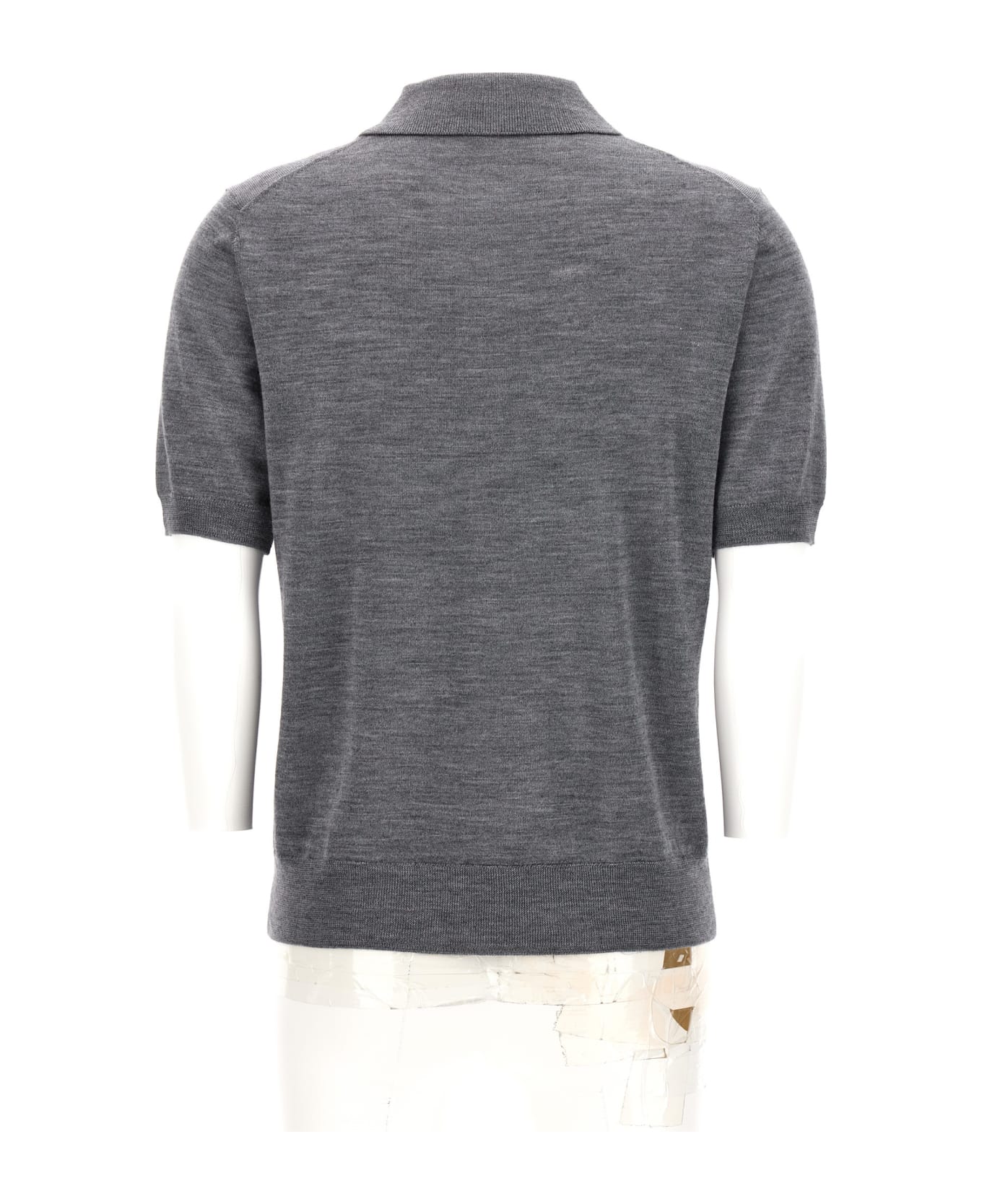 Parosh Knitted Polo Shirt - Gray
