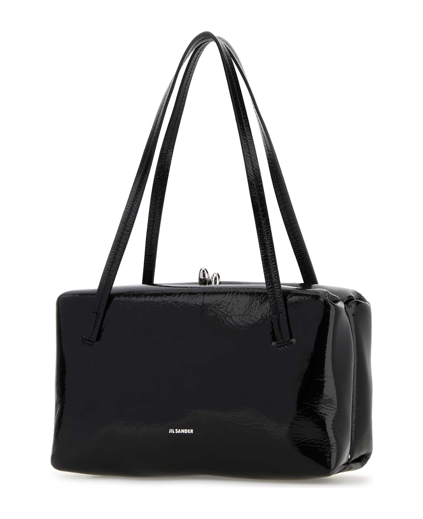 Jil Sander Black Leather Goji Pillow Handbag - BLACK