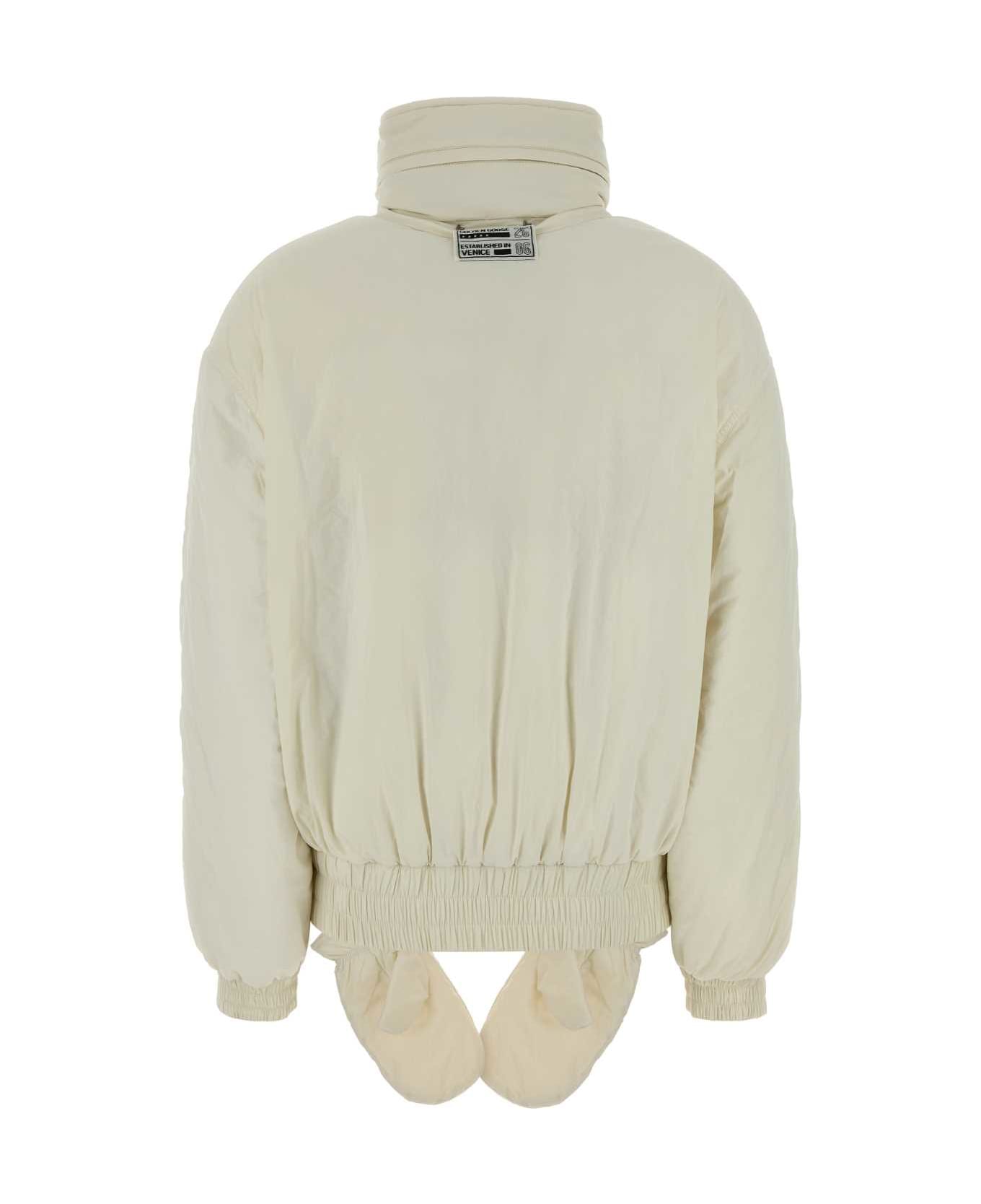 Golden Goose Ivory Nylon Padded Jacket - White