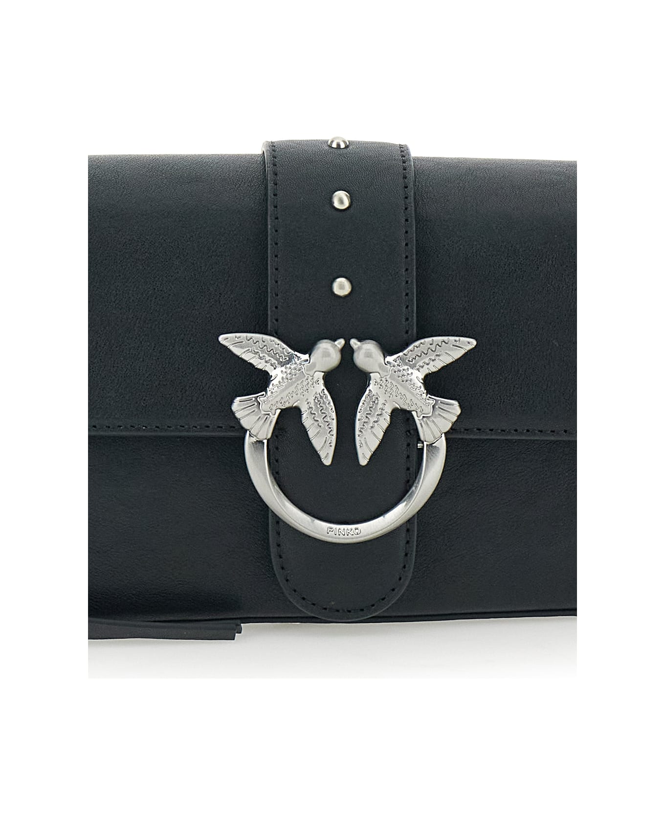 Pinko Mini Love One Slouchy Crossbody Bag - Black