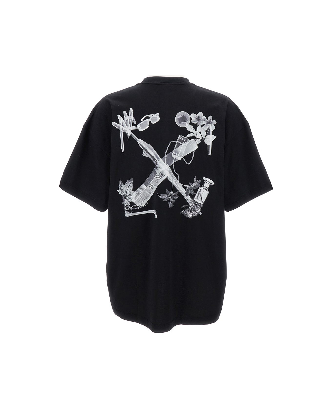 Off-White Scan Arrow Over T-shirt - Black Melange Grey シャツ