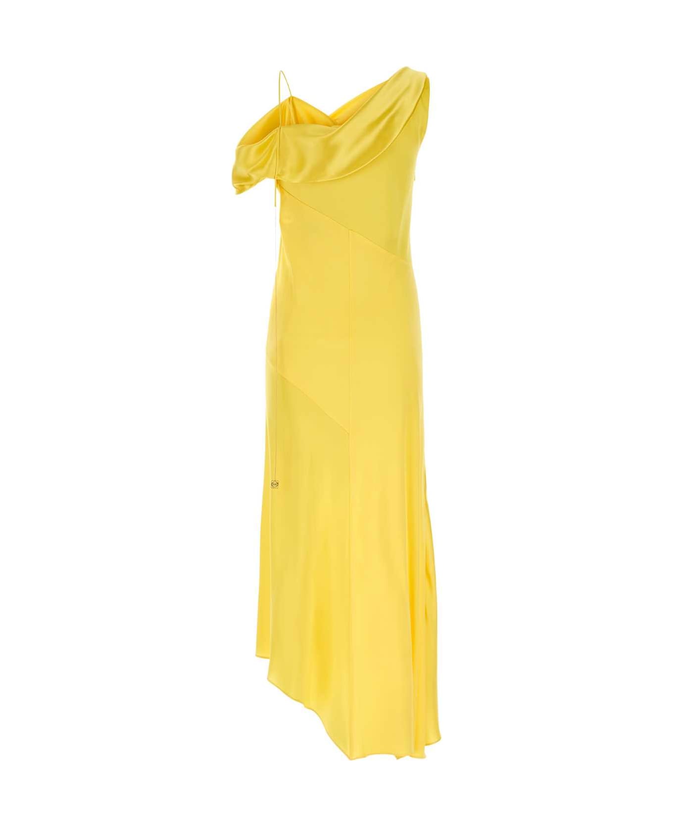 Loewe Yellow Satin Dress - YELLOW