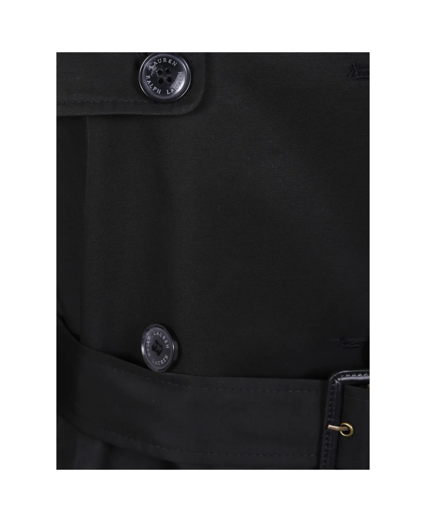 Ralph Lauren Double Breast Belt Rn 38
 Lined Coat - Black