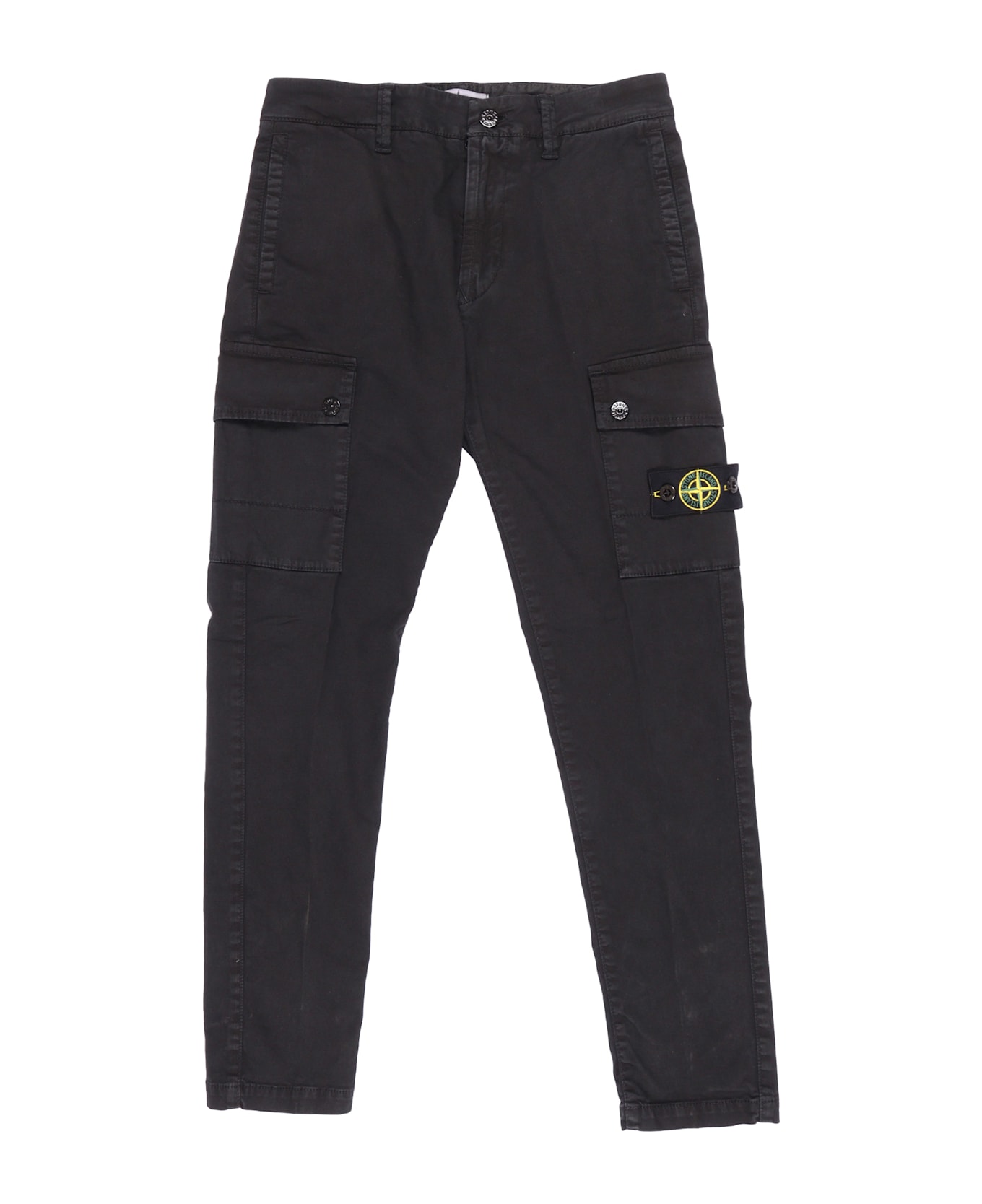 Stone Island Regular Tapered Pants - BLACK