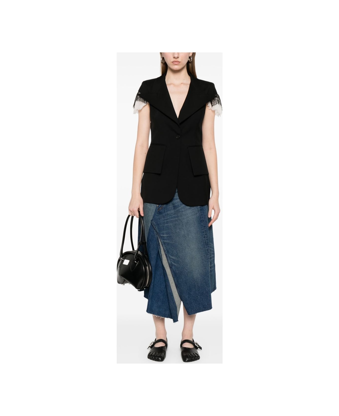 Junya Watanabe Denim Asymmetric Skirt - Blue