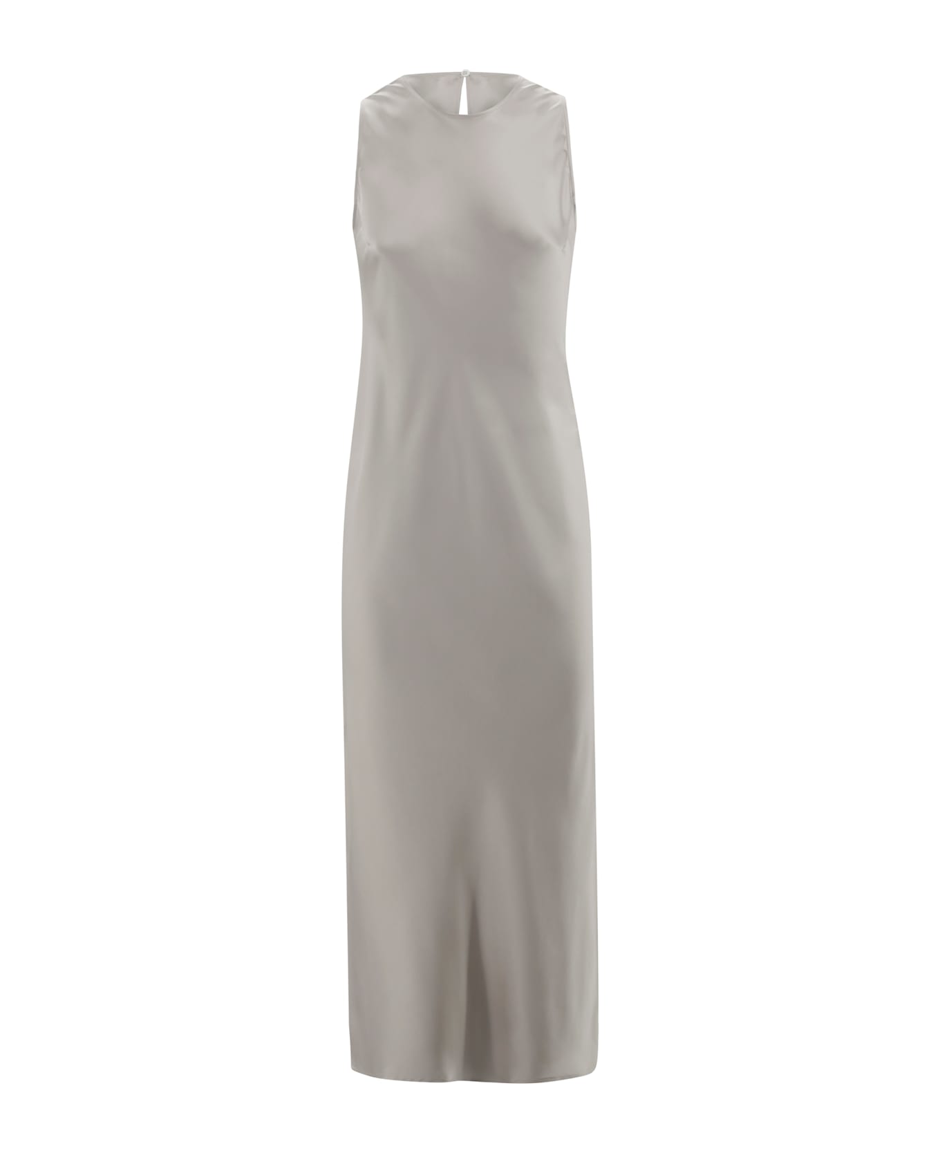 Herno Satin Long Dress - Chantilly