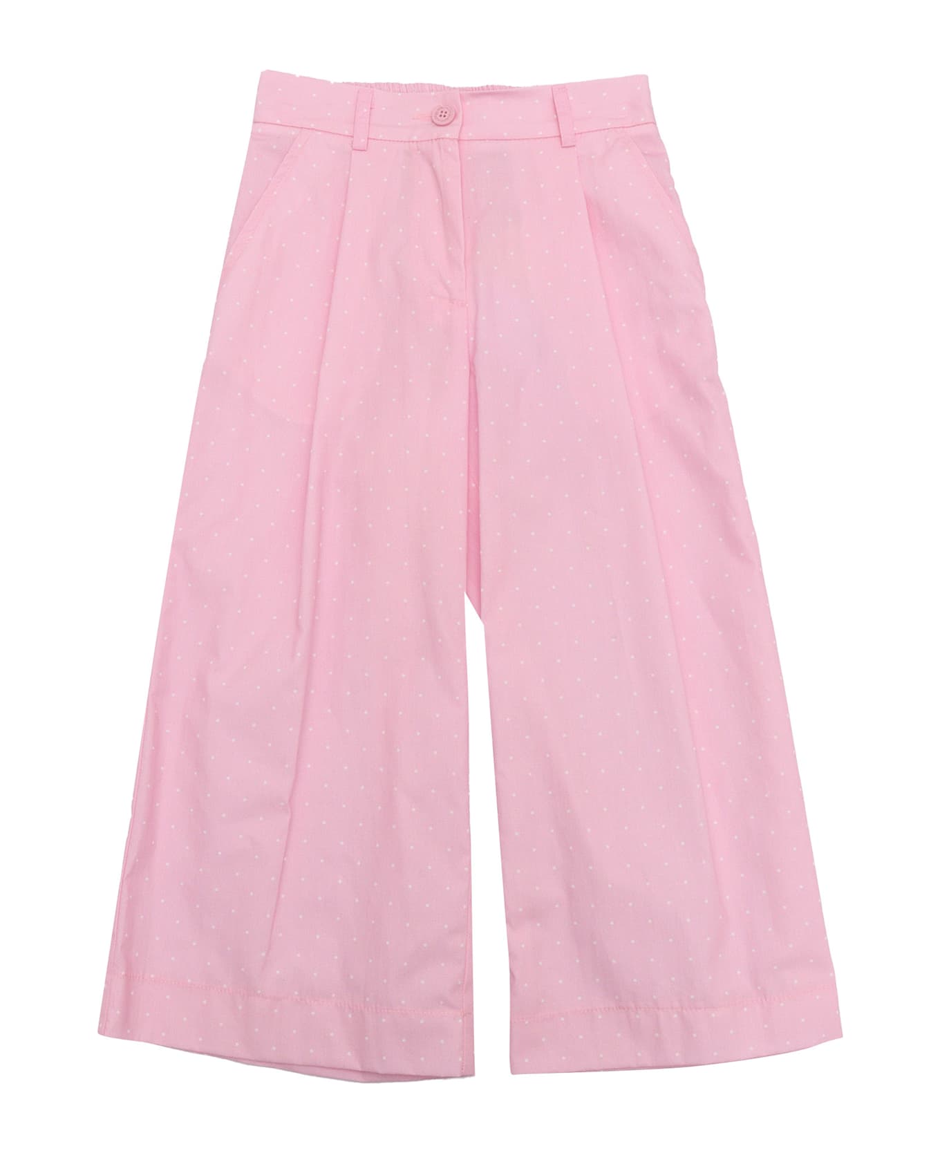 Monnalisa Cropped Popeline Pants - PINK