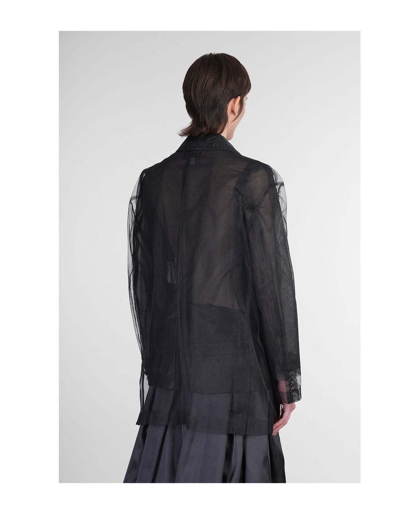 Comme des Garçons Blazer In Black Nylon - black