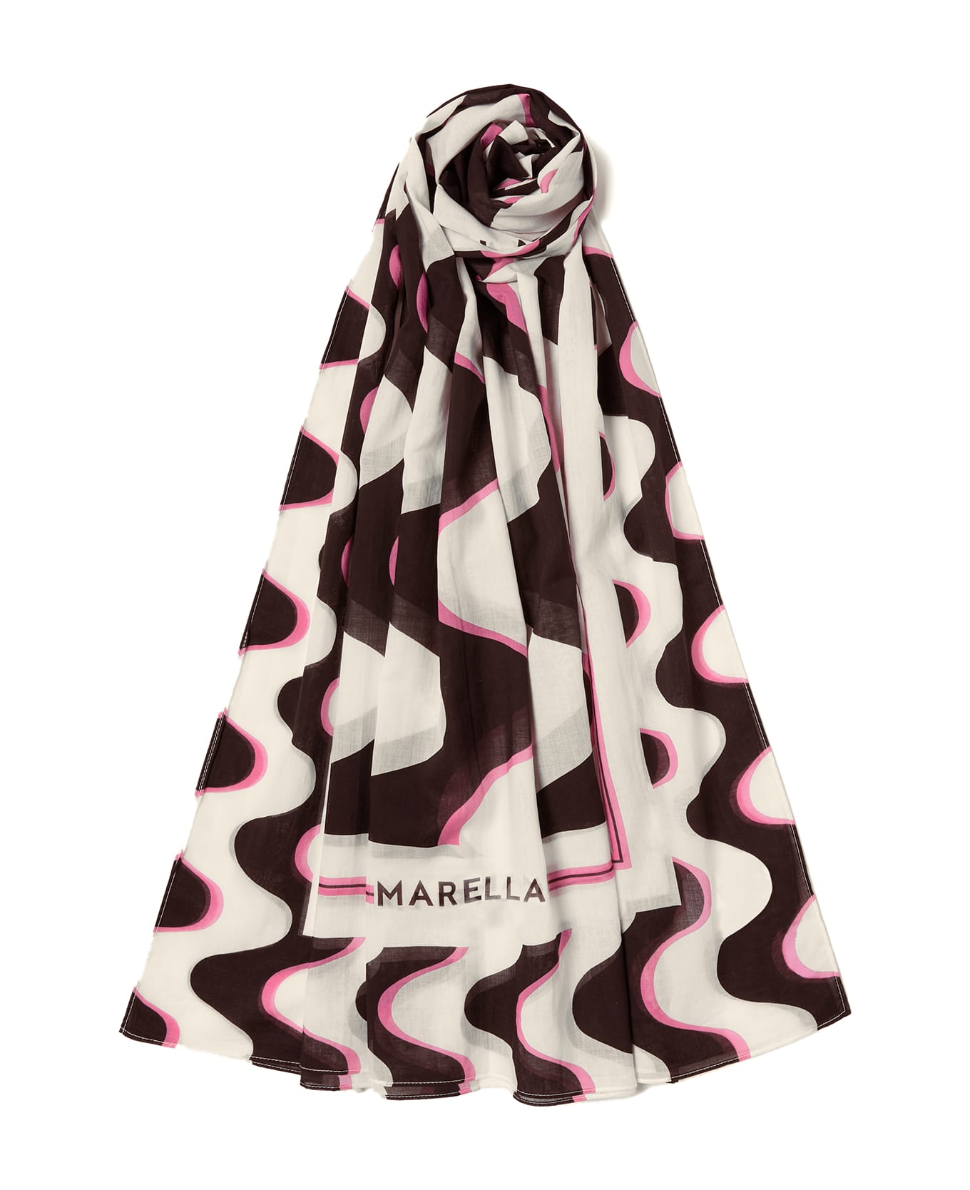Marella Pink Brown Scarf - TESTA DI MORO スカーフ＆ストール